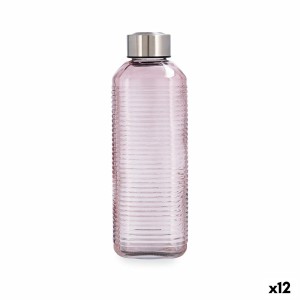 Wasserflasche Quid Velvet Rosa Glas 1 L (12 Stück)