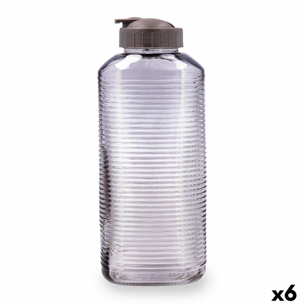 Wasserflasche Quid Velvet Grau Glas 1,8 L (6 Stück)
