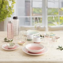 Water bottle Quid Velvet Pink Glass 1 L (12 Units)
