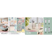 Water bottle Quid Velvet Pink Glass 1 L (12 Units)