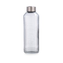 Water bottle Quid Velvet Transparent Glass 1 L (12 Units)