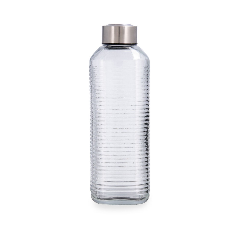 Water bottle Quid Velvet Transparent Glass 1 L (12 Units)