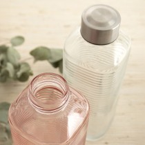 Water bottle Quid Velvet Transparent Glass 1 L (12 Units)