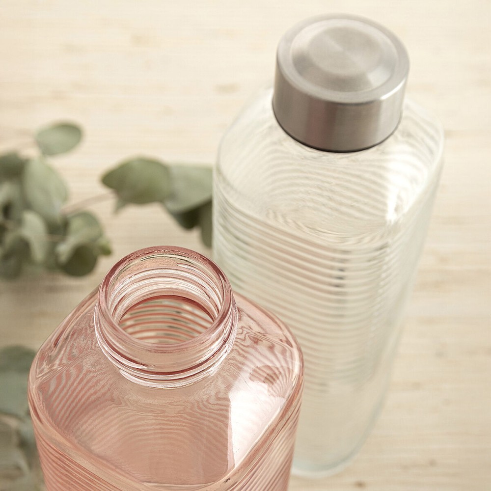 Wasserflasche Quid Velvet Durchsichtig Glas 1 L (12 Stück)