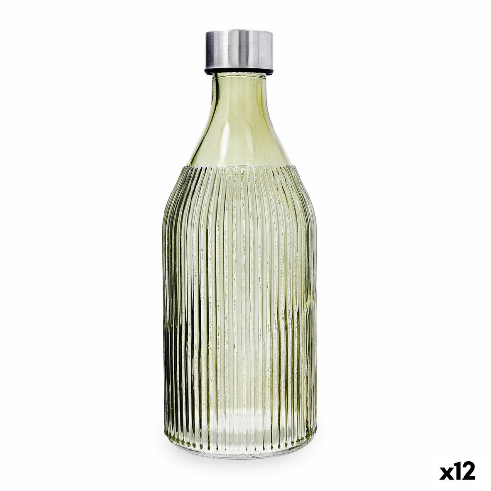 Water bottle Quid Maison Green Glass 1 L (12 Units)