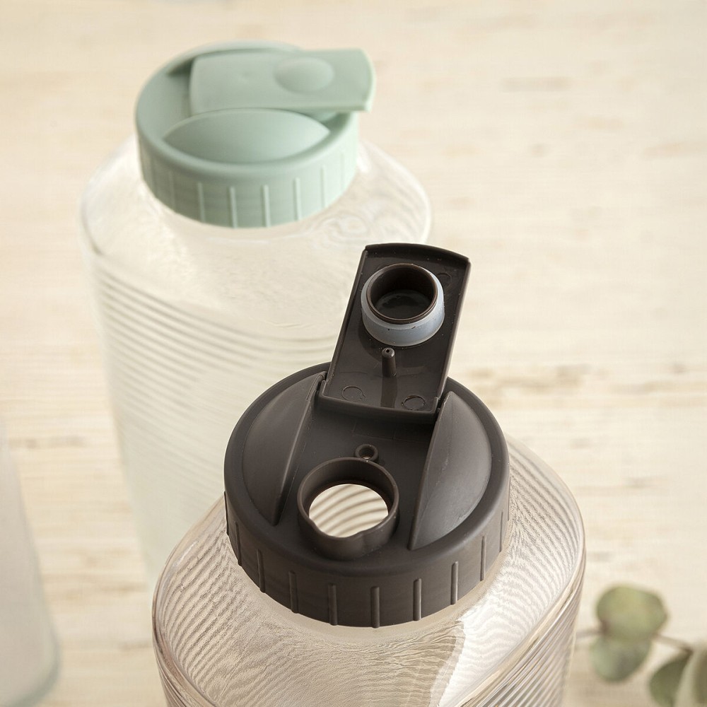 Wasserflasche Quid Velvet Grau Glas 1,8 L (6 Stück)