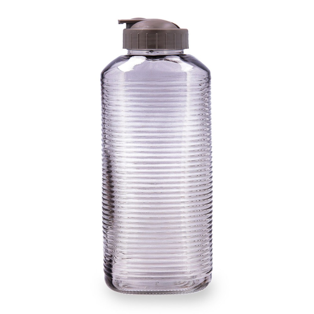 Water bottle Quid Velvet Grey Glass 1,8 L (6 Units)