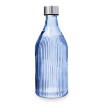 Bouteille d'eau Quid Maison Blue marine verre 1 L (12 Unités)