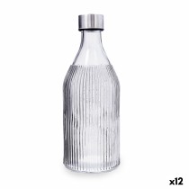Water bottle Quid Maison Grey Glass 1 L (12 Units)