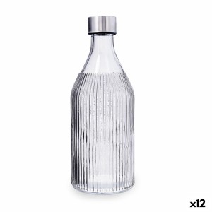 Water bottle Quid Maison Grey Glass 1 L (12 Units)