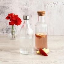 Water bottle Quid Maison Grey Glass 1 L (12 Units)