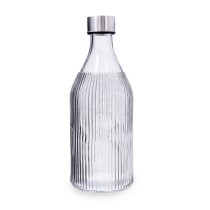 Water bottle Quid Maison Grey Glass 1 L (12 Units)