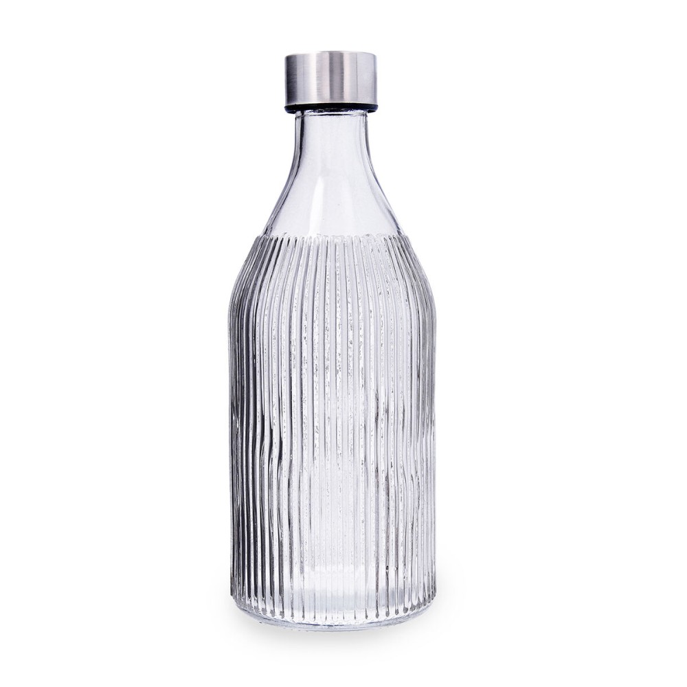 Water bottle Quid Maison Grey Glass 1 L (12 Units)
