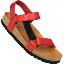 Women's sandals Mobilex PRS001CZERWONY43 Black Red