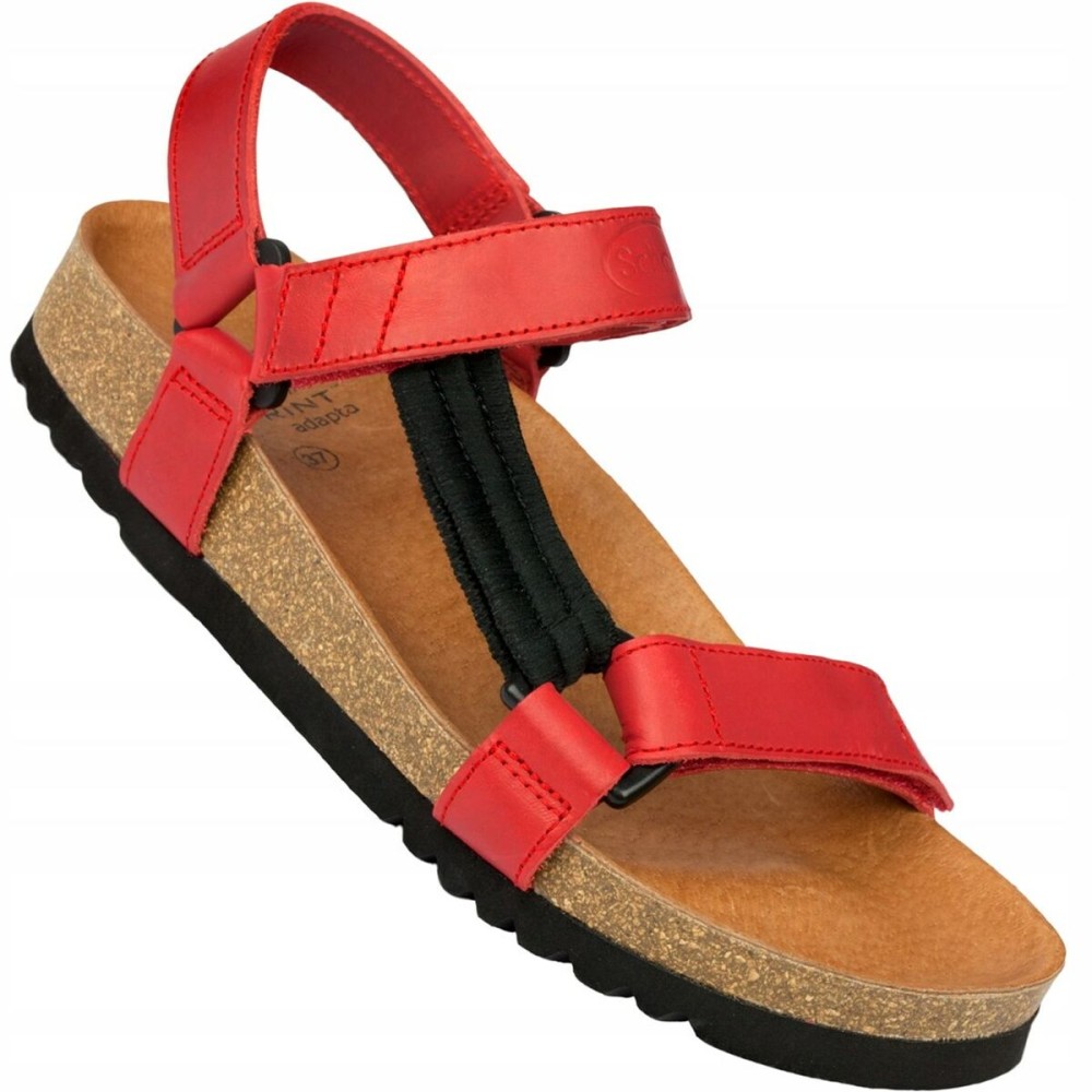 Women's sandals Mobilex PRS001CZERWONY43 Black Red
