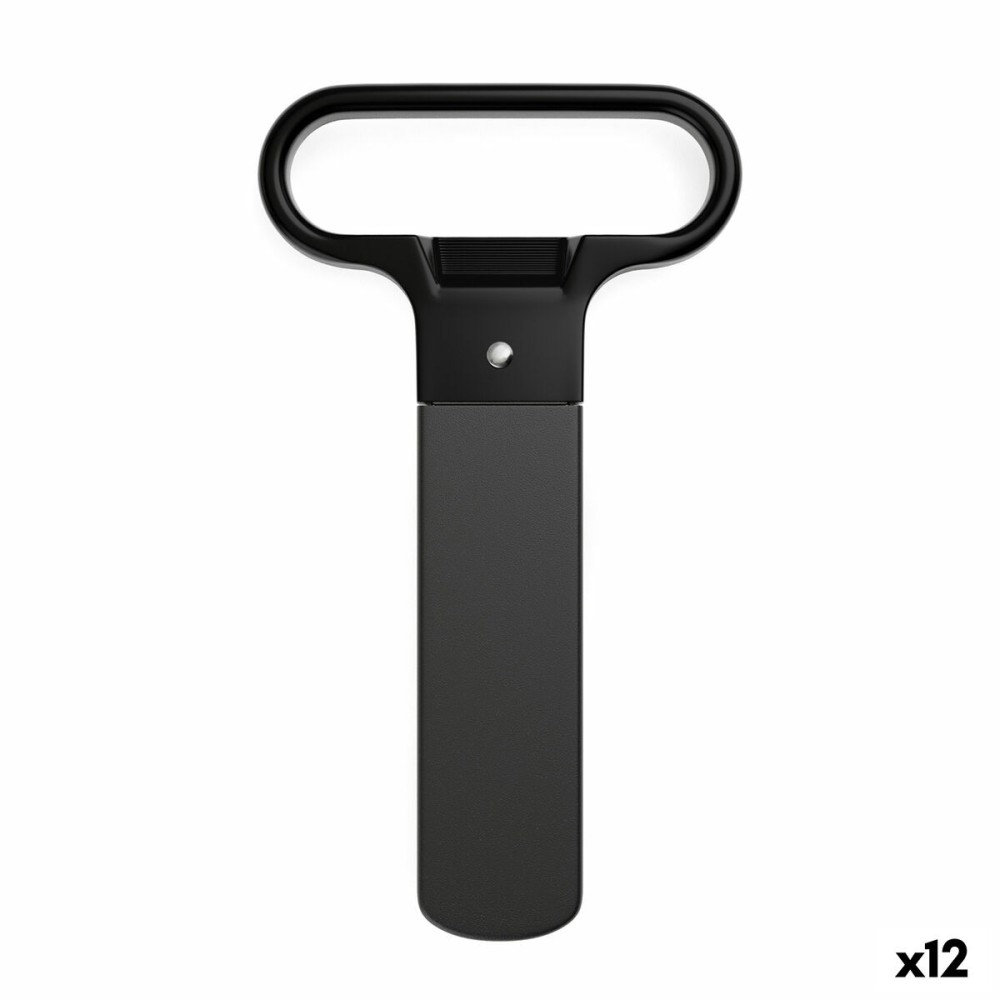 Flaschenöffner Koala Basic Schwarz Metall 11 x 6,5 x 1 cm (12 Stück)