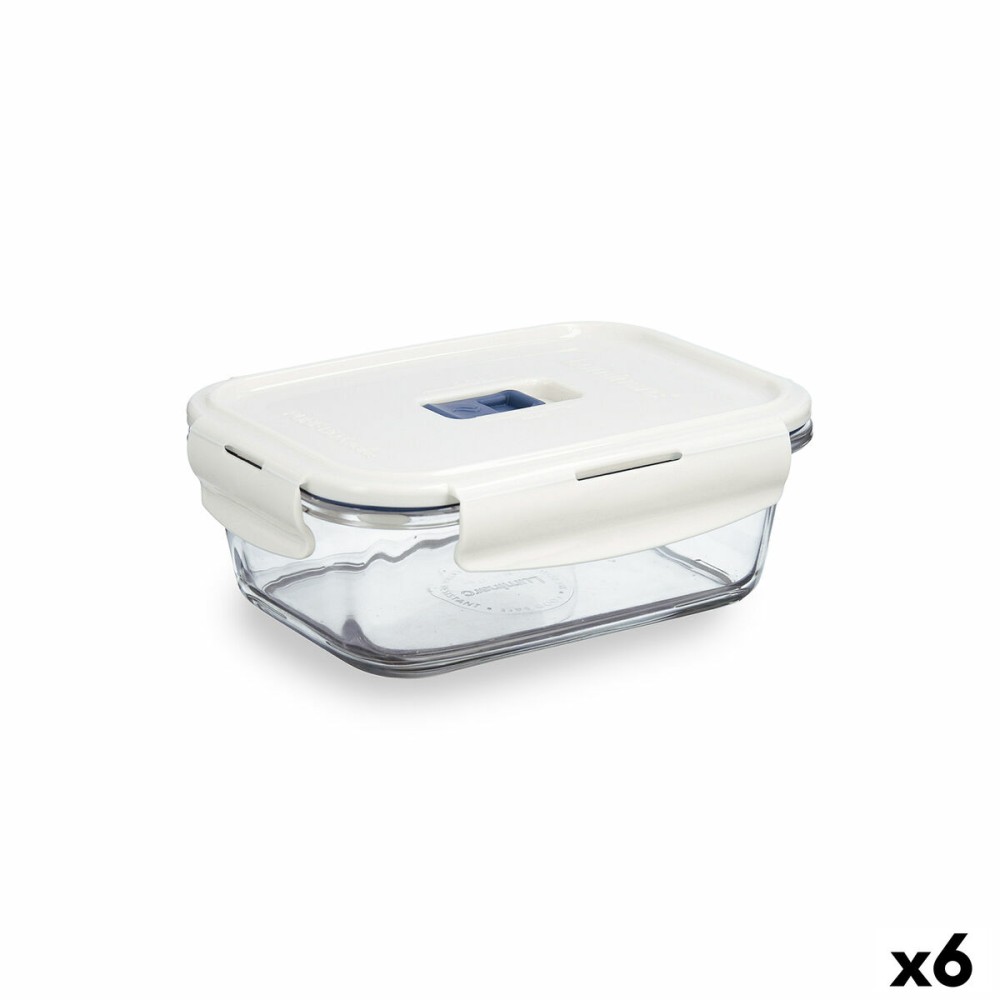 Lunchbox hermetisch Luminarc Baltic Creme Glas 820 ml (6 Stück)