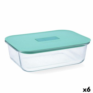 Lunchbox hermetisch Luminarc Joy Blau Glas 1,5 L (6 Stück)