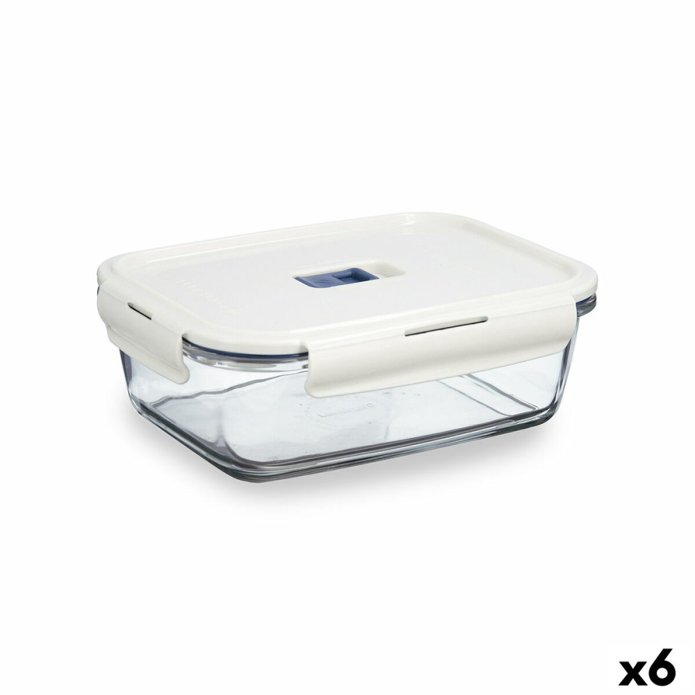 Lunchbox hermetisch Luminarc Baltic Creme Glas 1,22 L (6 Stück)