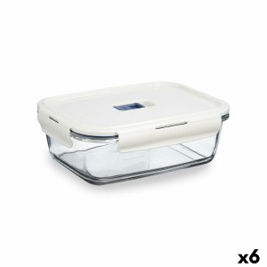 Lunchbox hermetisch Luminarc Baltic Creme Glas 1,22 L (6 Stück)