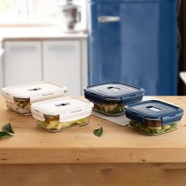 Lunchbox hermetisch Luminarc Baltic Creme Glas 1,22 L (6 Stück)