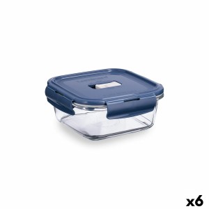 Lunchbox hermetisch Luminarc Baltic Blau Glas 760 ml (6 Stück)