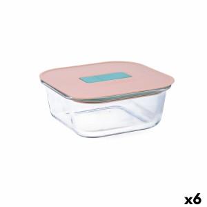 Lunchbox hermetisch Luminarc Joy Orange Glas 800 ml (6 Stück)