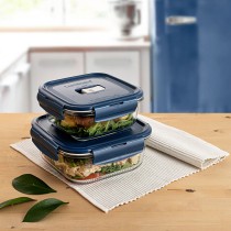 Lunchbox hermetisch Luminarc Baltic Blau Glas 760 ml (6 Stück)