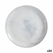 Flacher Teller Luminarc Diwali Granit Marb zweifarbig Glas Ø 25 cm (24 Stück)