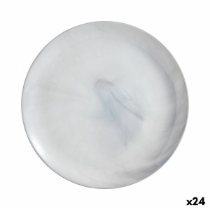 Flacher Teller Luminarc Diwali Granit Marb zweifarbig Glas Ø 25 cm (24 Stück)