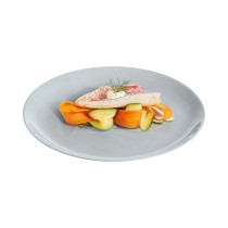 Flacher Teller Luminarc Diwali Granit Marb zweifarbig Glas Ø 25 cm (24 Stück)