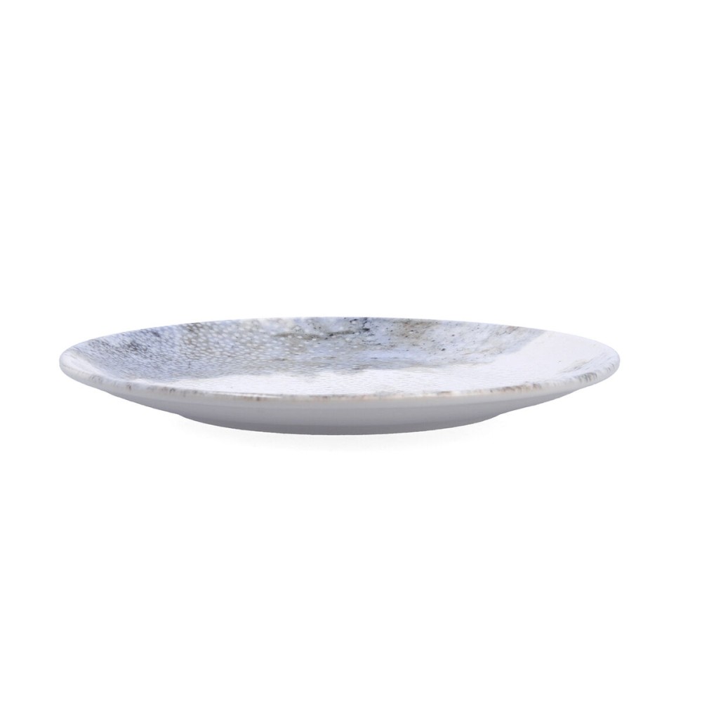 Flat Plate Bidasoa Polaris Hydrozero Beige Ceramic Ø 27 cm (6 Units)