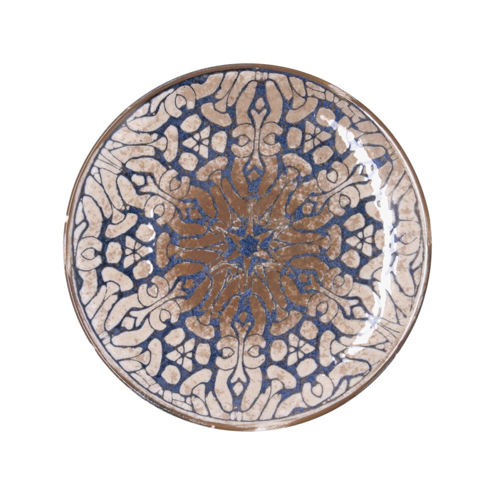 Flat Plate Bidasoa Deneb Hydrozero Brown Ceramic Ø 27 cm (6 Units)
