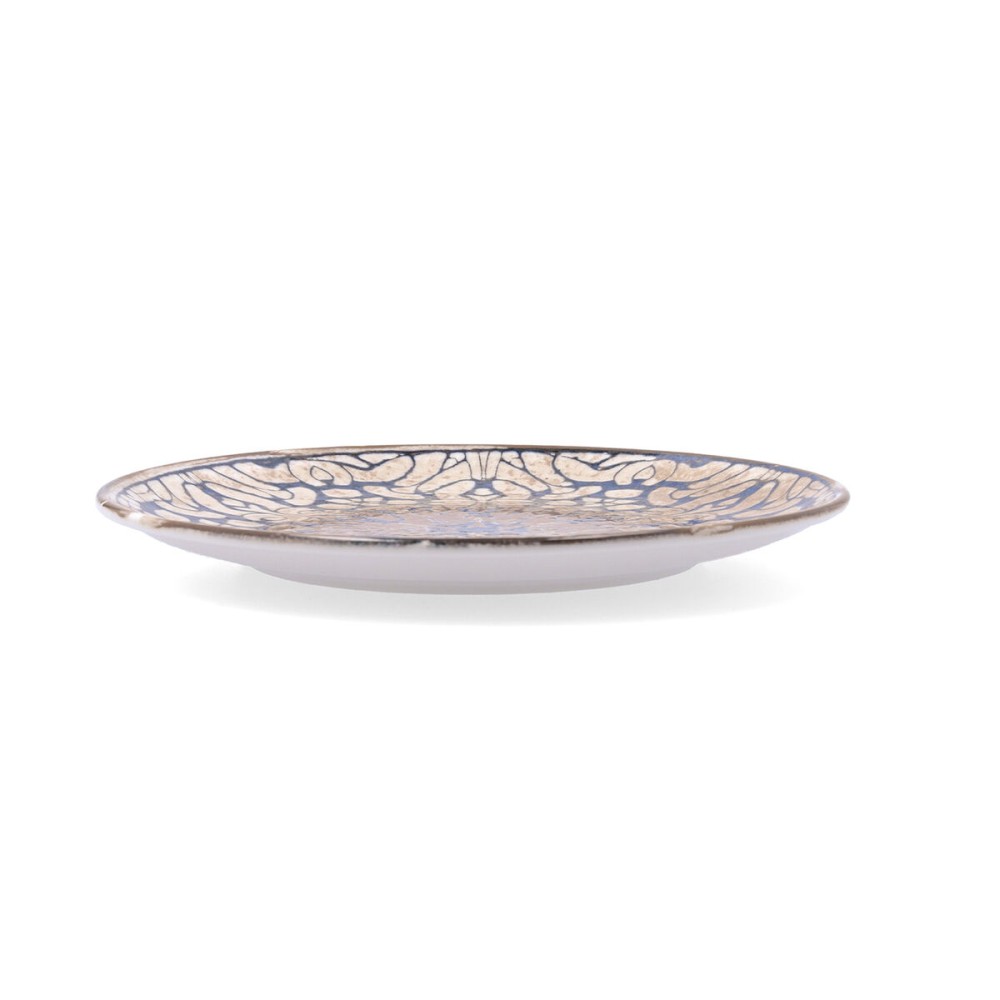 Flat Plate Bidasoa Deneb Hydrozero Brown Ceramic Ø 27 cm (6 Units)