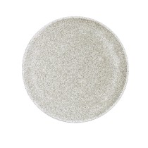 Flat Plate Bidasoa Element Hydrozero Beige Ceramic Ø 25 cm (6 Units)