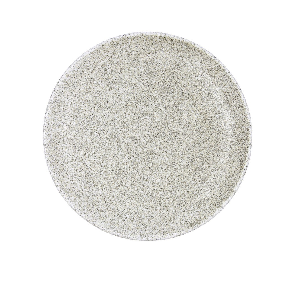 Flat Plate Bidasoa Element Hydrozero Beige Ceramic Ø 25 cm (6 Units)