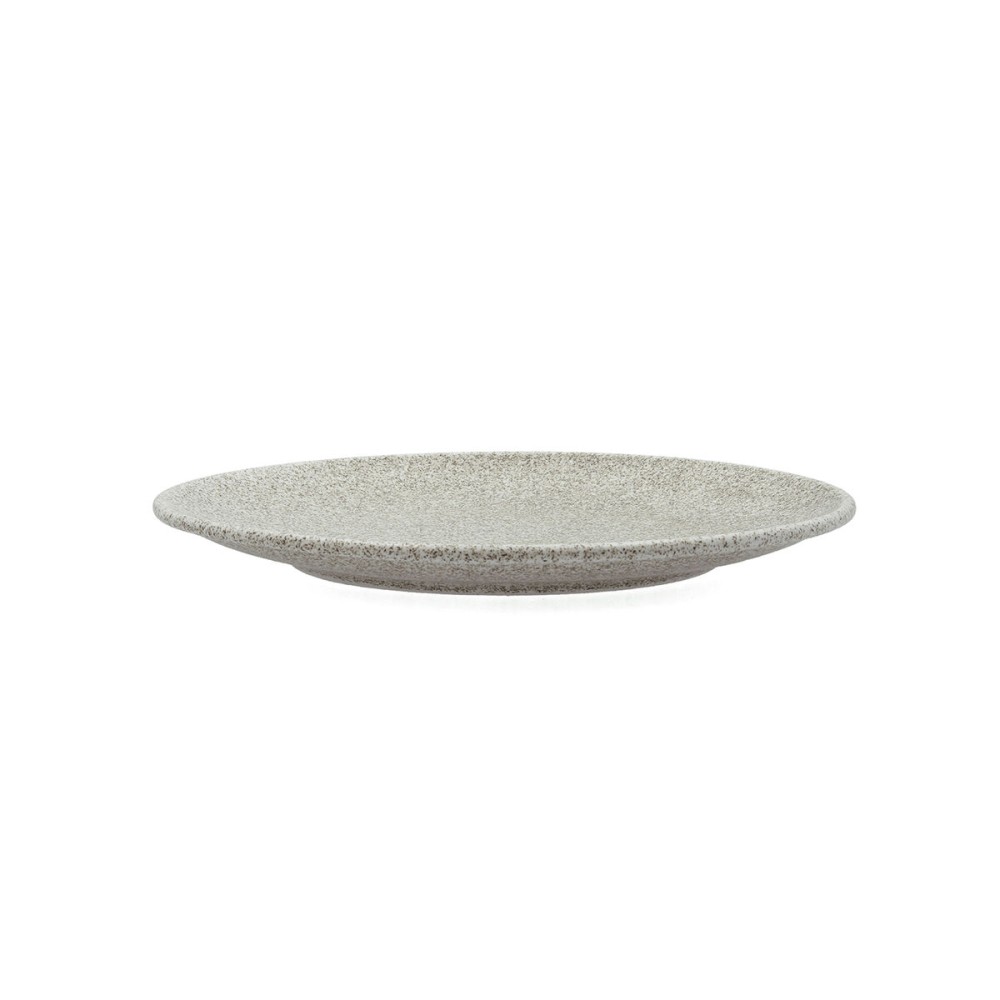 Flat Plate Bidasoa Element Hydrozero Beige Ceramic Ø 25 cm (6 Units)