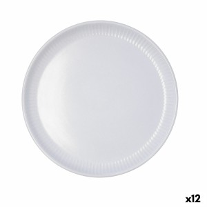 Flat Plate Bidasoa Moana Grey Ceramic Ø 26 cm (12 Units)