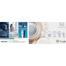 Flat Plate Bidasoa Moana Grey Ceramic Ø 26 cm (12 Units)