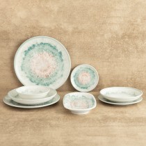 Flat Plate Bidasoa Kai Hydrozero White Ceramic Ø 27 cm (6 Units)