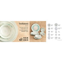 Flat Plate Bidasoa Kai Hydrozero White Ceramic Ø 27 cm (6 Units)