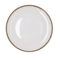 Flat Plate Bidasoa Orion Hydrozero White Ceramic Ø 27 cm (6 Units)