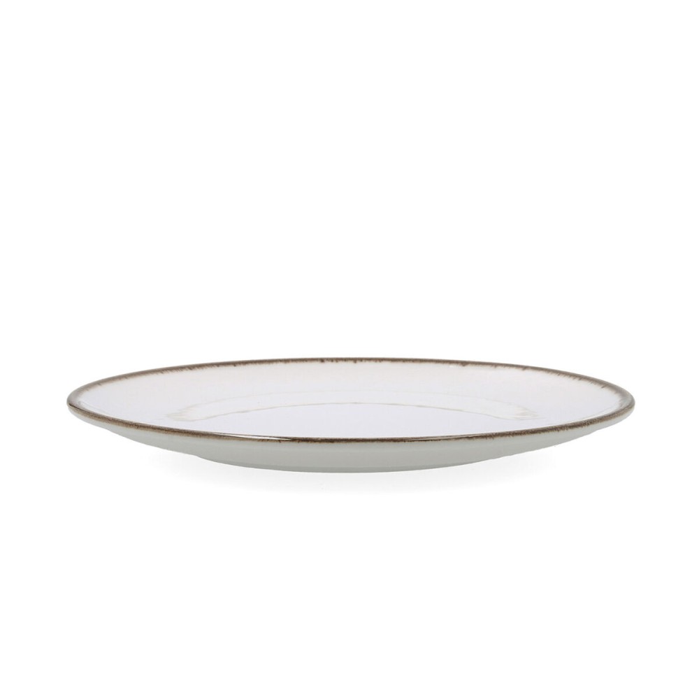 Flat Plate Bidasoa Orion Hydrozero White Ceramic Ø 27 cm (6 Units)