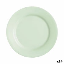 Flacher Teller Luminarc Plumi Paradise Ver grün Glas Ø 2,24 cm (24 Stück)