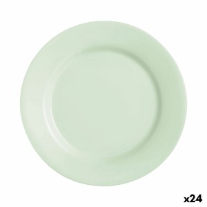Flacher Teller Luminarc Plumi Paradise Ver grün Glas Ø 2,24 cm (24 Stück)