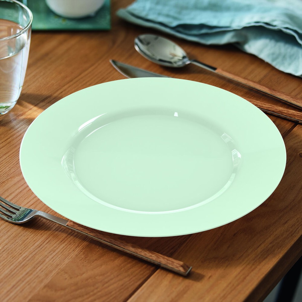 Flacher Teller Luminarc Plumi Paradise Ver grün Glas Ø 2,24 cm (24 Stück)
