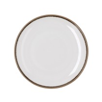 Flat Plate Bidasoa Orion Hydrozero White Ceramic Ø 25 cm (6 Units)