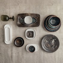 Flacher Teller Bidasoa Elite Braun aus Keramik Ø 26,5 cm (6 Stück)