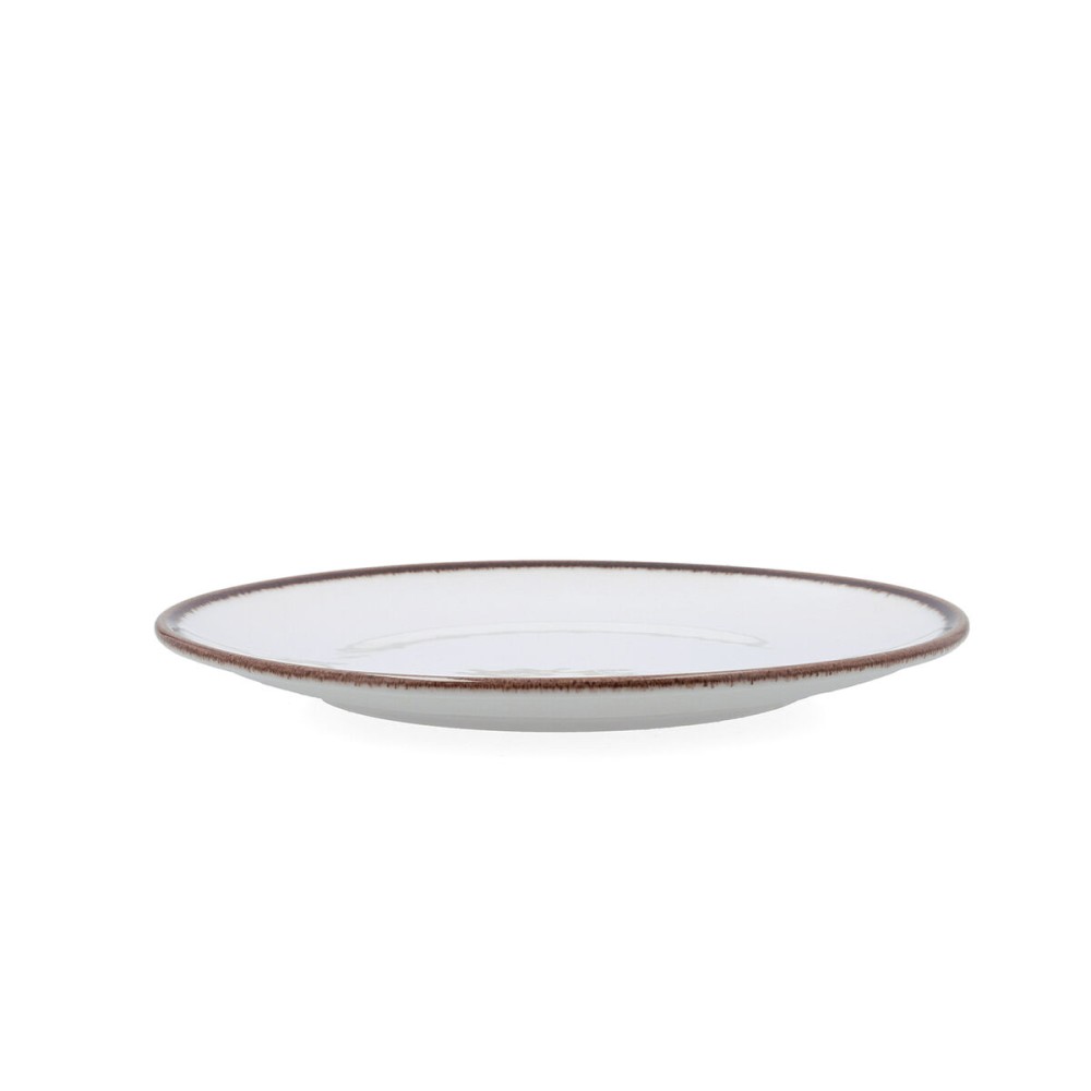 Flat Plate Bidasoa Orion Hydrozero White Ceramic Ø 25 cm (6 Units)