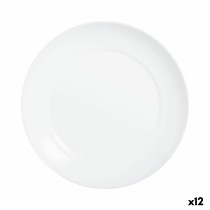 Flacher Teller Luminarc Apy Weiß Glas Ø 25 cm (12 Stück)